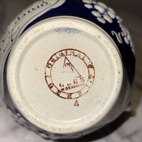 Geritz Gerz West Germany Wine Pitcher Pottery Stoneware 7.5x6" - Picture 8 of 10